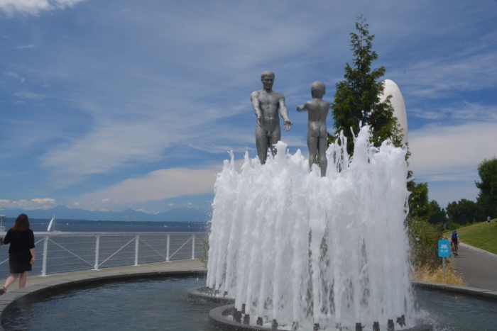 man and son statue